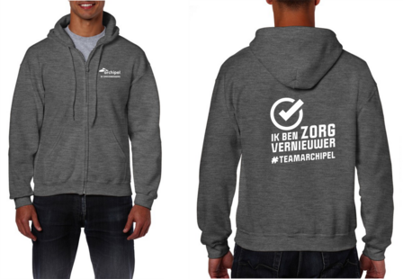 Hooded sweater met rits