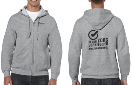 Hooded sweater met rits